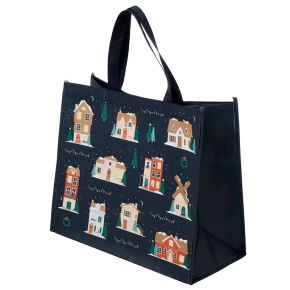 Christmas Village RPET Reusable Shopping Bag Christmas Village RPET Reusable Shopping Bag