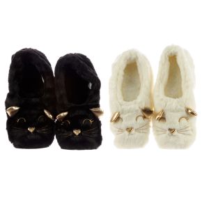 Feline Fine Cat Plush Toesties Heat Pack Warmer Slippers Feline Fine Cat Plush Toesties Heat Pack Warmer Slippers