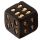 Skulls and Roses Set of 2 Black and Gold Skull Dice