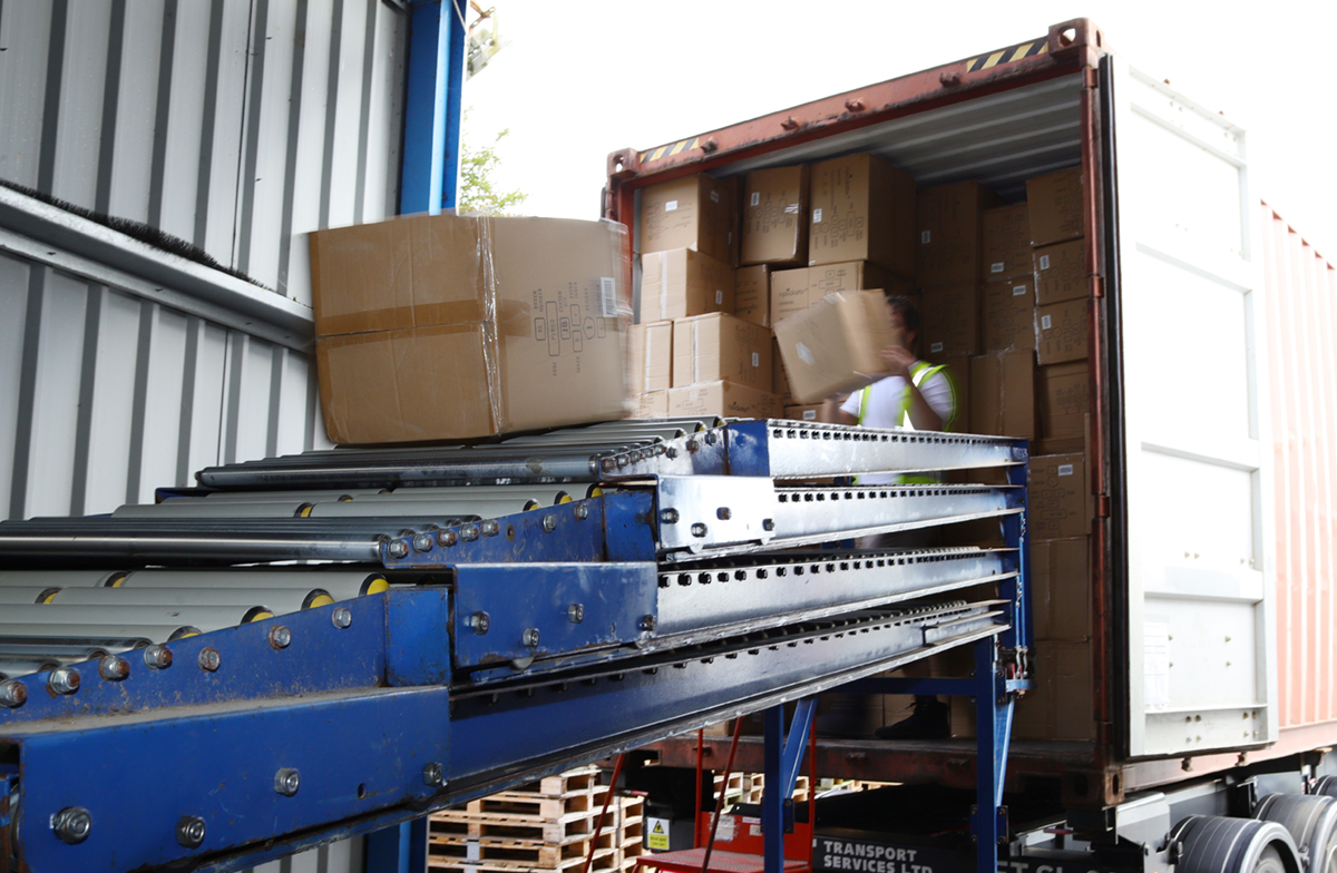 Unloading a Container in Goods In